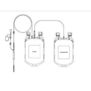 Bolsa doble Terumo CPDA-1 de 450 ml para recolección segura de sangre